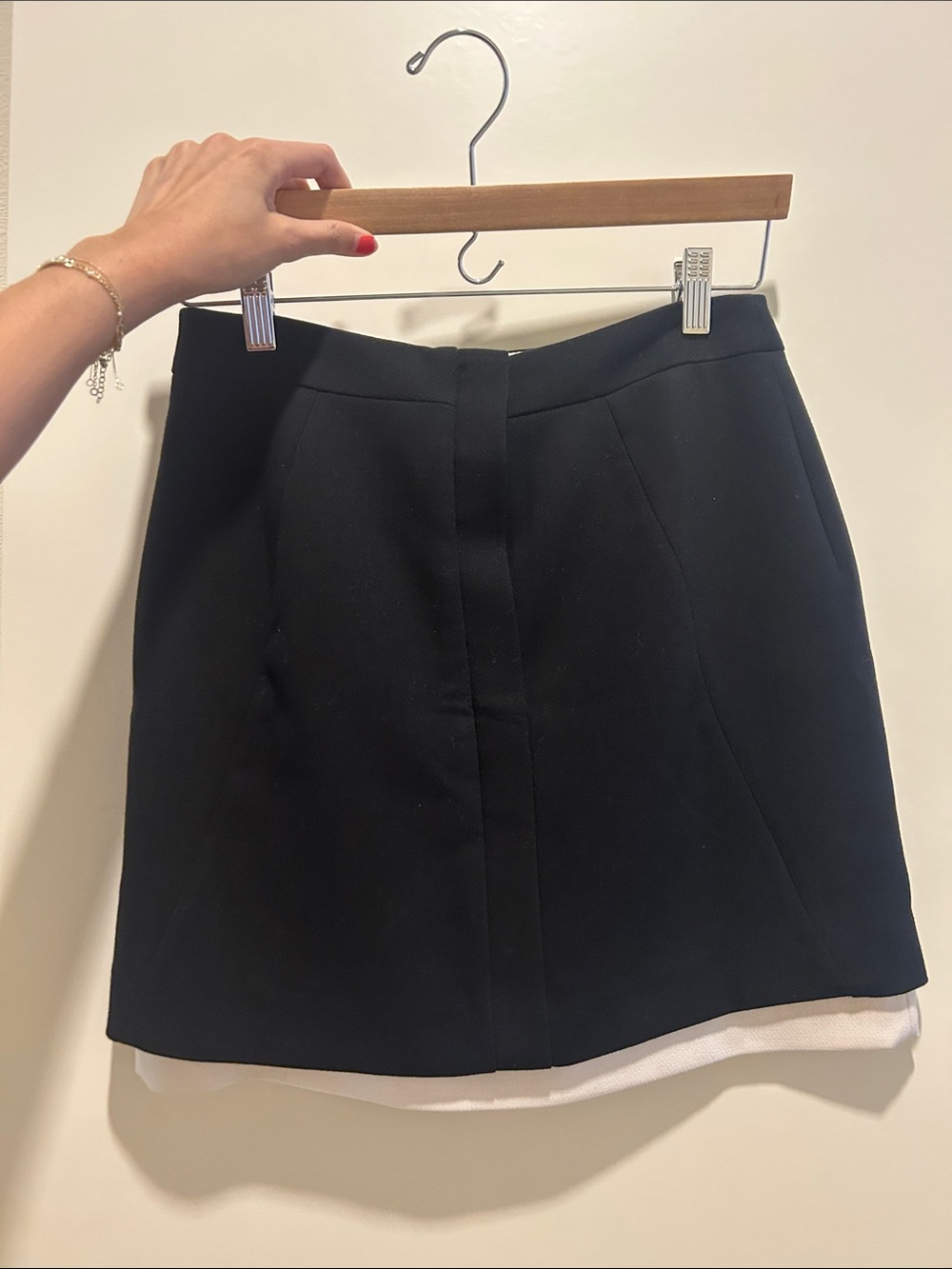 Banana Republic Black Mini Skirt with White Trim